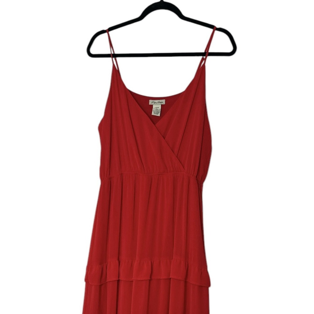 Flying Tomato Anthropologie Maxi Dress Women Large Red Flowy Summer Party Formal - Picture 8 of 9